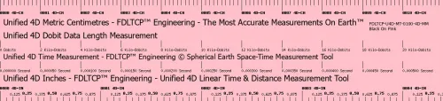 Unified 4D Space-Time Measurement Tool - 0100 4D-MM / 0004 4D-IN - Black On Pink - Plastic
